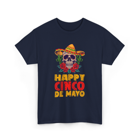 Happy Cinco De Mayo Fiesta T-Shirt - Navy