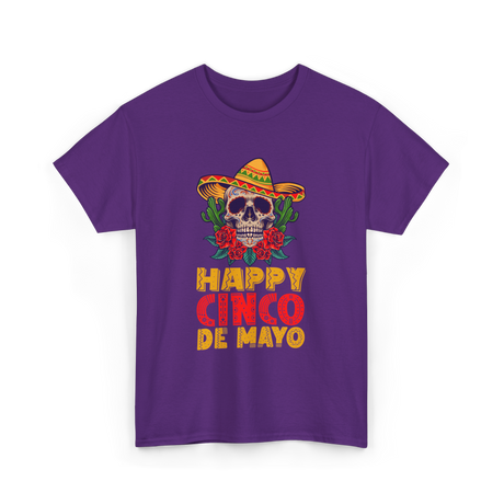 Happy Cinco De Mayo Fiesta T-Shirt - Purple