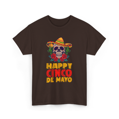 Happy Cinco De Mayo Fiesta T-Shirt - Dark Chocolate