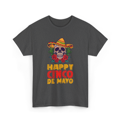 Happy Cinco De Mayo Fiesta T-Shirt - Dark Heather