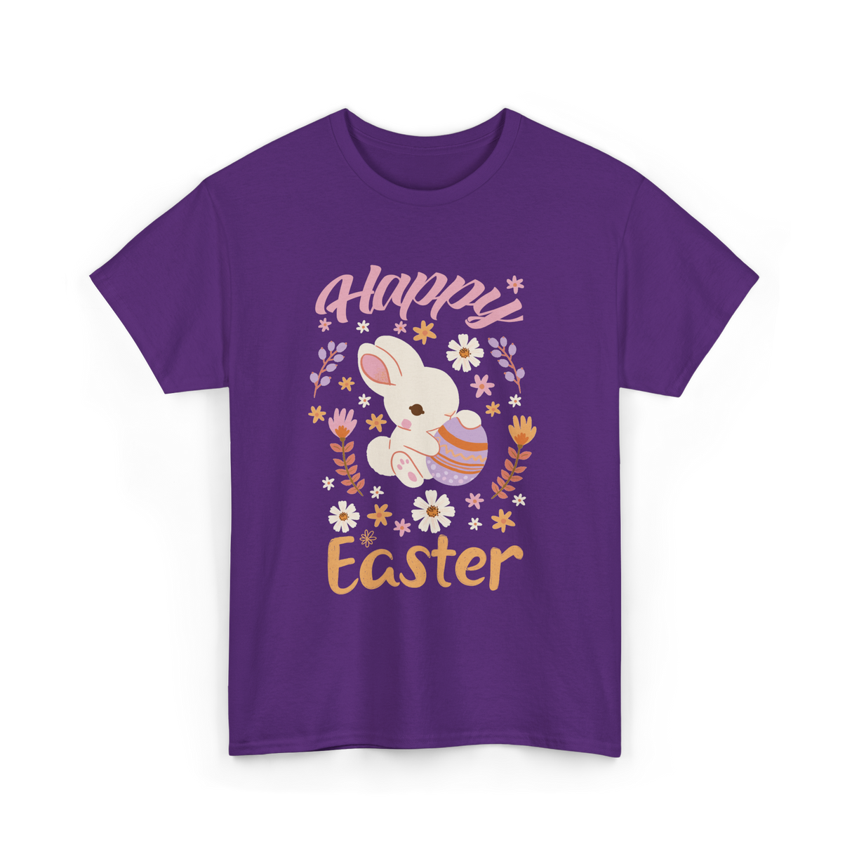 Happy Easter Bunny Easter T-Shirt - Purple