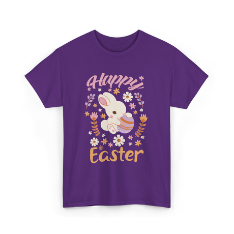 Happy Easter Bunny Easter T-Shirt - Purple