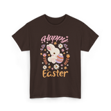 Happy Easter Bunny Easter T-Shirt - Dark Chocolate