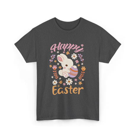 Happy Easter Bunny Easter T-Shirt - Dark Heather