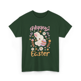 Happy Easter Bunny Easter T-Shirt - Forest Green