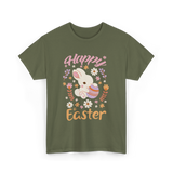 Happy Easter Bunny Easter T-Shirt - Military Green