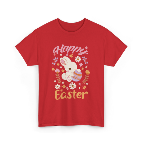 Happy Easter Bunny Easter T-Shirt - Red