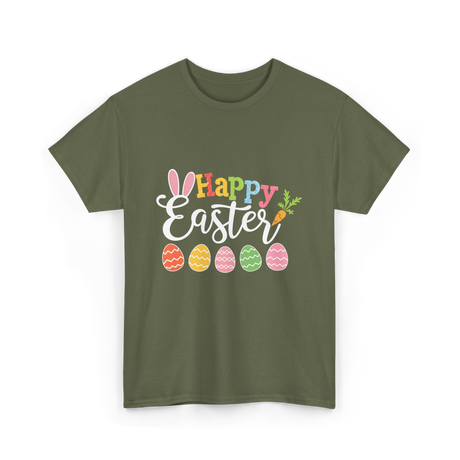 Happy Easter Bunny T-Shirt - Military Green