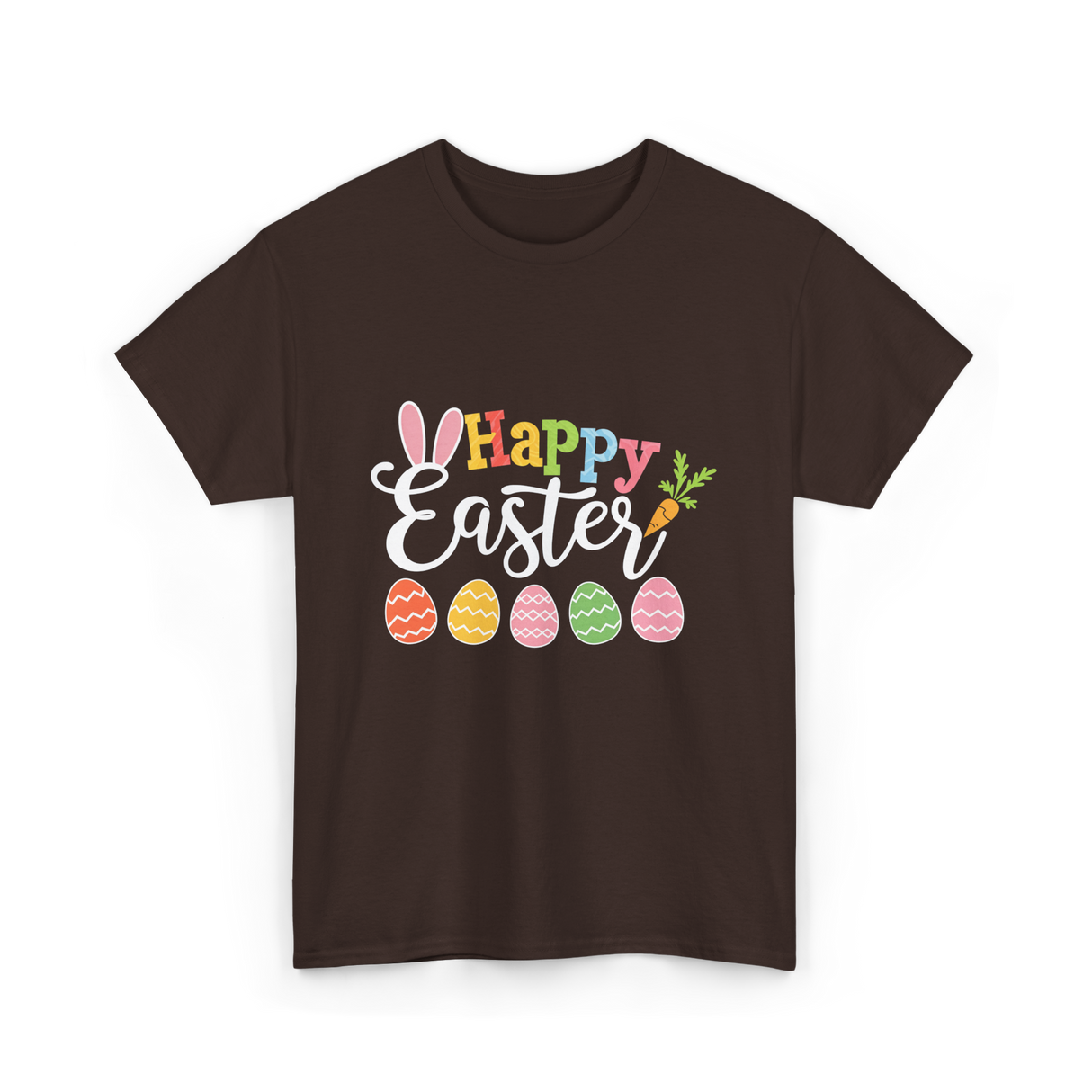 Happy Easter Bunny T-Shirt - Dark Chocolate