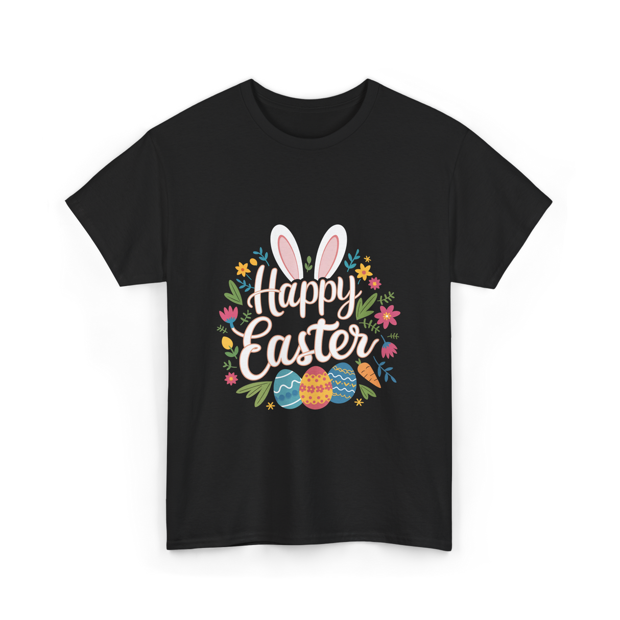 Happy Easter Easter Bunny T-Shirt - Black