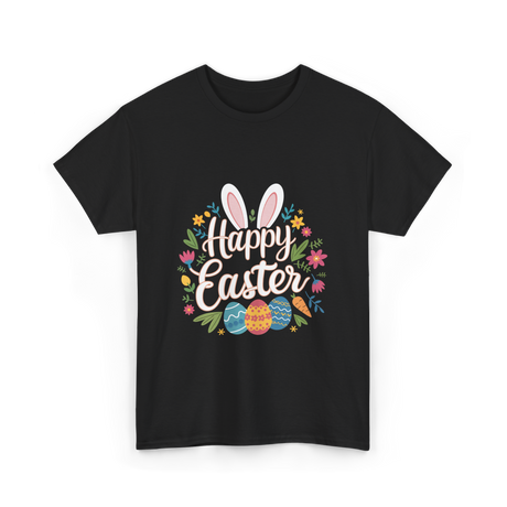 Happy Easter Easter Bunny T-Shirt - Black