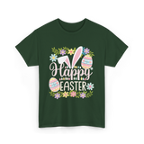 Happy Easter Easter Bunny T-Shirt - Forest Green