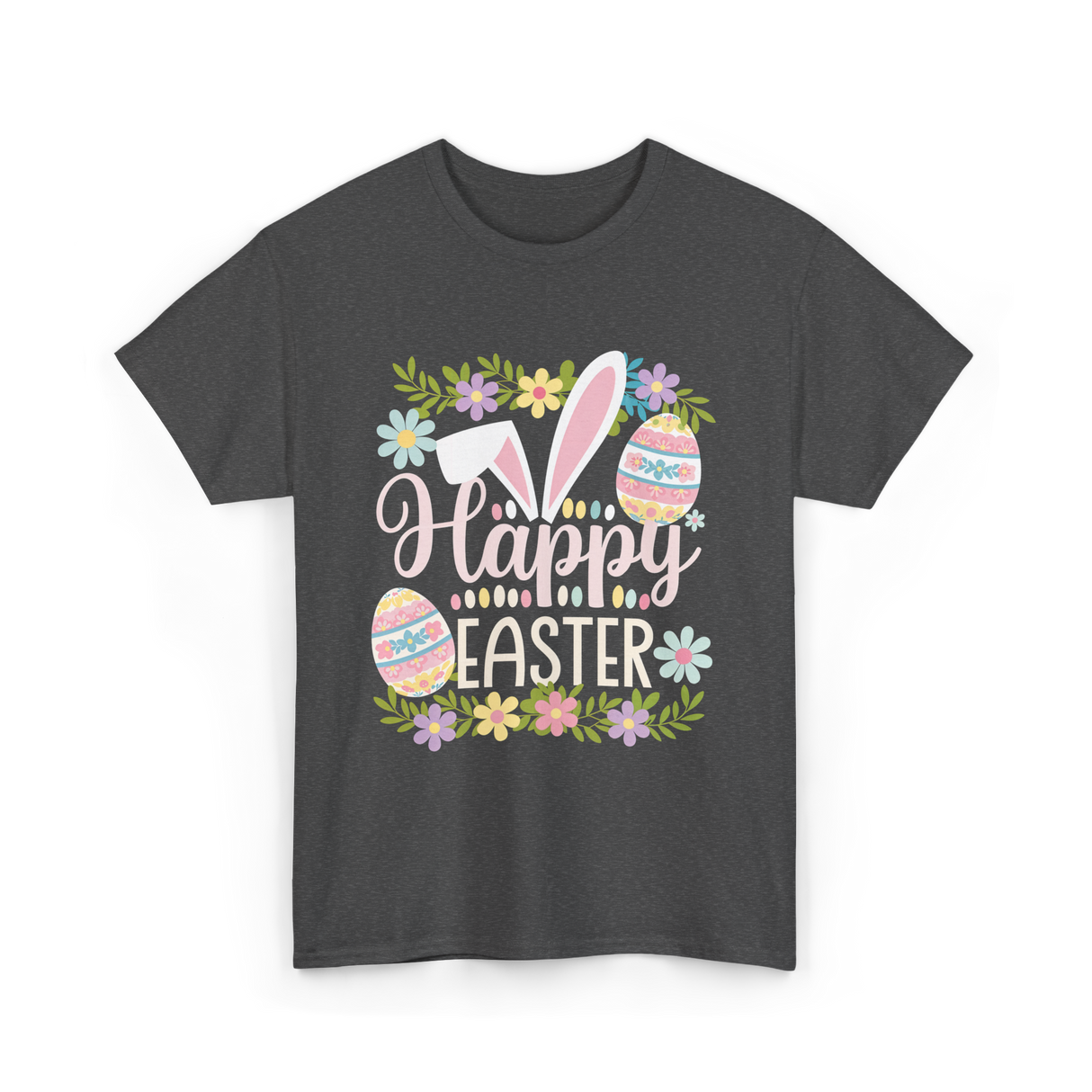 Happy Easter Easter Bunny T-Shirt - Dark Heather