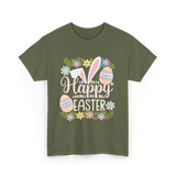 Happy Easter Easter Bunny T-Shirt - Military Green