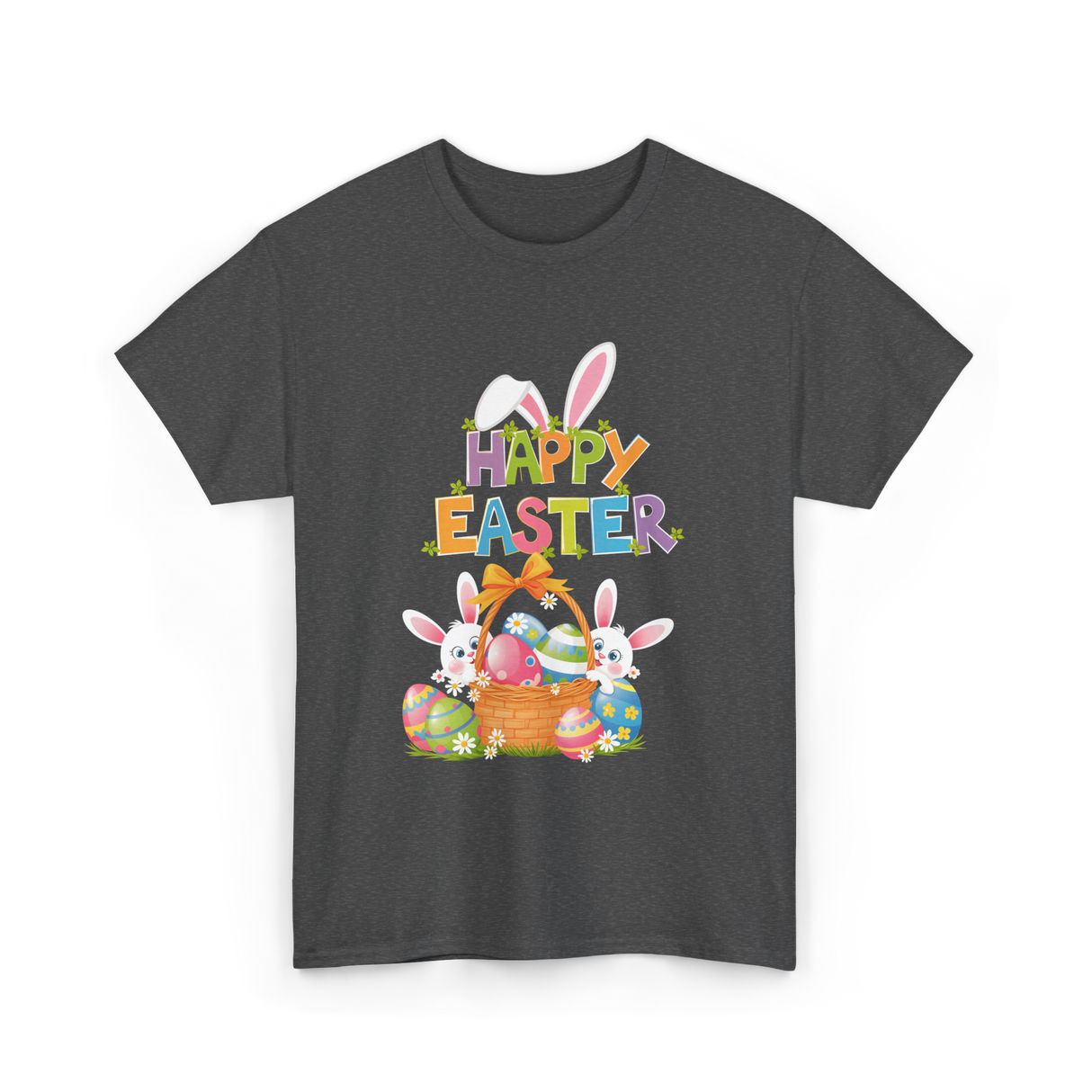 Happy Easter Easter Bunny T-Shirt - Dark Heather