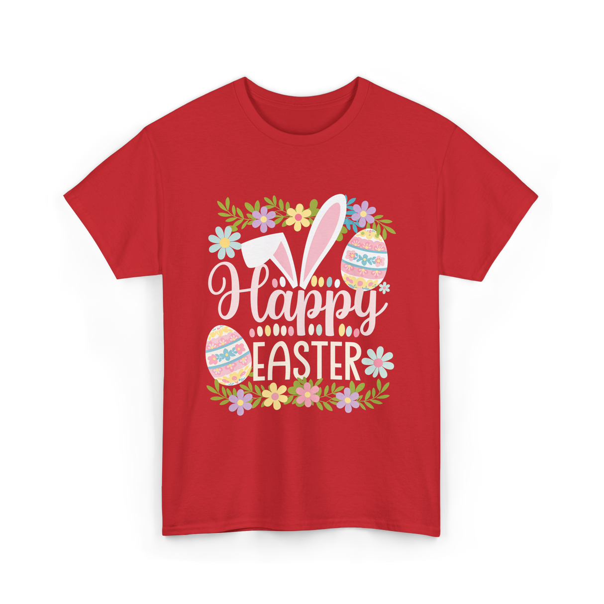 Happy Easter Easter Bunny T-Shirt - Red