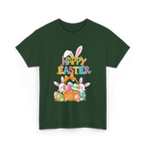 Happy Easter Easter Bunny T-Shirt - Forest Green