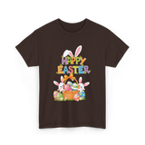 Happy Easter Easter Bunny T-Shirt - Dark Chocolate