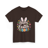 Happy Easter Easter Bunny T-Shirt - Dark Chocolate