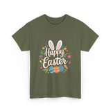 Happy Easter Easter Bunny T-Shirt - Military Green