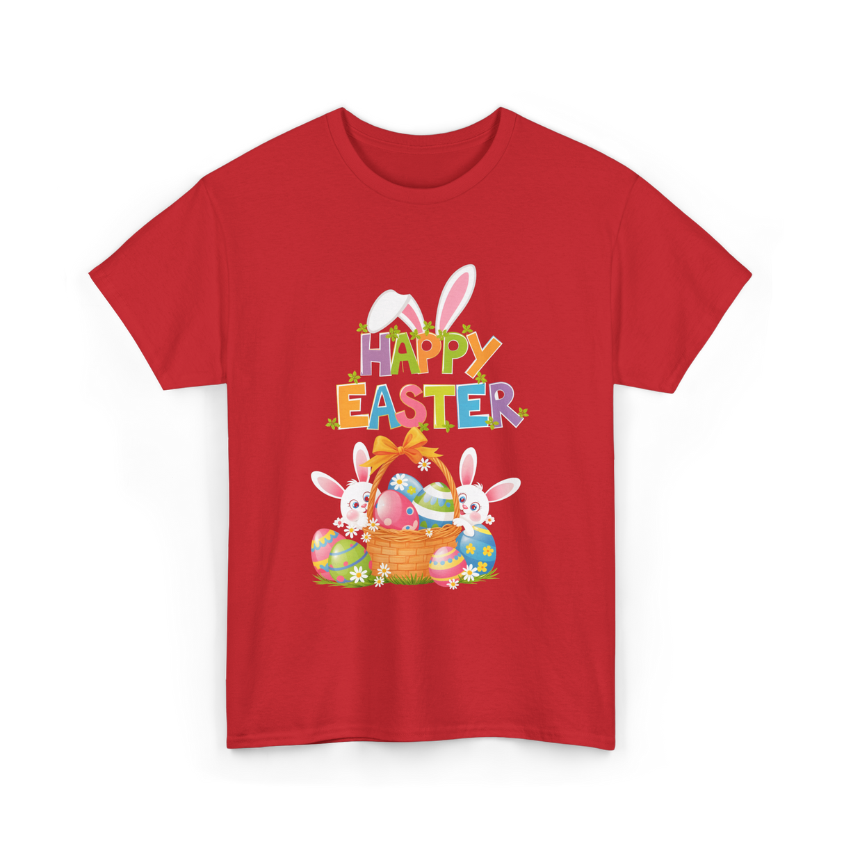 Happy Easter Easter Bunny T-Shirt - Red