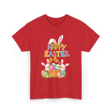 Happy Easter Easter Bunny T-Shirt - Red