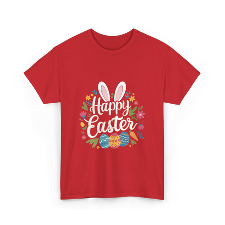 Happy Easter Easter Bunny T-Shirt - Red