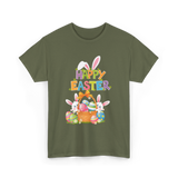 Happy Easter Easter Bunny T-Shirt - Military Green