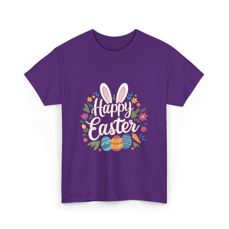 Happy Easter Easter Bunny T-Shirt - Purple