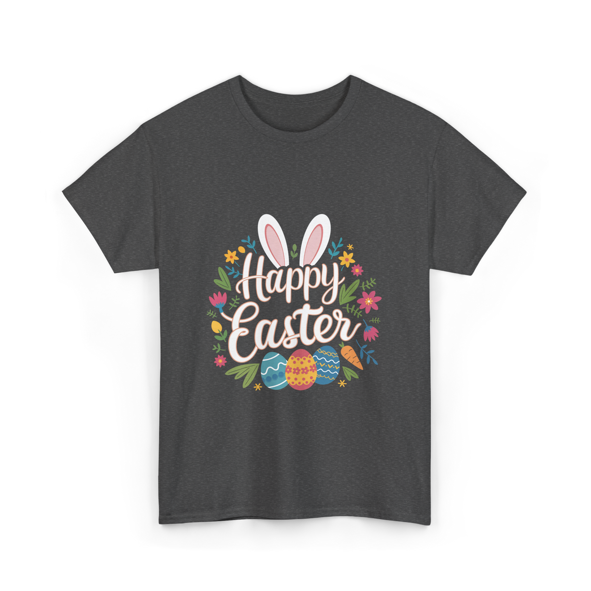 Happy Easter Easter Bunny T-Shirt - Dark Heather