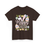 Happy Easter Easter Bunny T-Shirt - Dark Chocolate