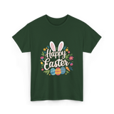 Happy Easter Easter Bunny T-Shirt - Forest Green