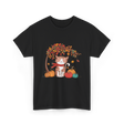 Happy Fall Cat Autumn T-Shirt - Black