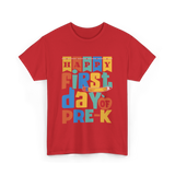 Happy First Day Pre-K Kids T-Shirt - Red