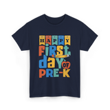 Happy First Day Pre-K Kids T-Shirt - Navy