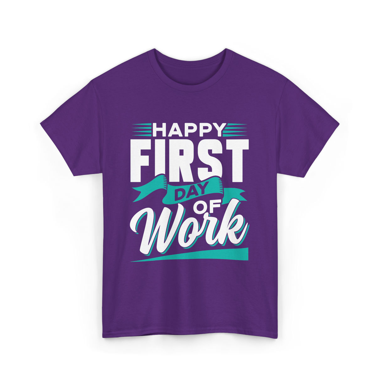 Happy First Day Work Profession T-Shirt - Purple