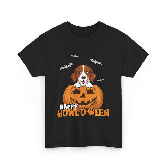 Happy Howl'O'ween Dog Pumpkin T-Shirt - Black