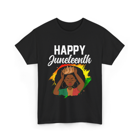 Happy Juneteenth Celebration T-Shirt - Black