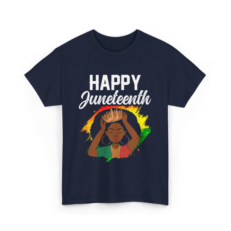 Happy Juneteenth Celebration T-Shirt - Navy