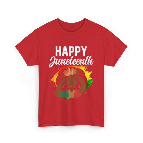 Happy Juneteenth Celebration T-Shirt - Red