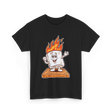 Happy Marshmallow Camping T-Shirt - Black