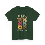 Happy National Donut Day Donuts T-Shirt - Forest Green