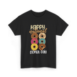 Happy National Donut Day Donuts T-Shirt - Black