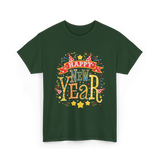 Happy New Year Celebration T-Shirt - Forest Green