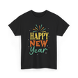 Happy New Year Celebration T-Shirt - Black