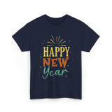 Happy New Year Celebration T-Shirt - Navy