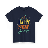 Happy New Year Celebration T-Shirt - Navy