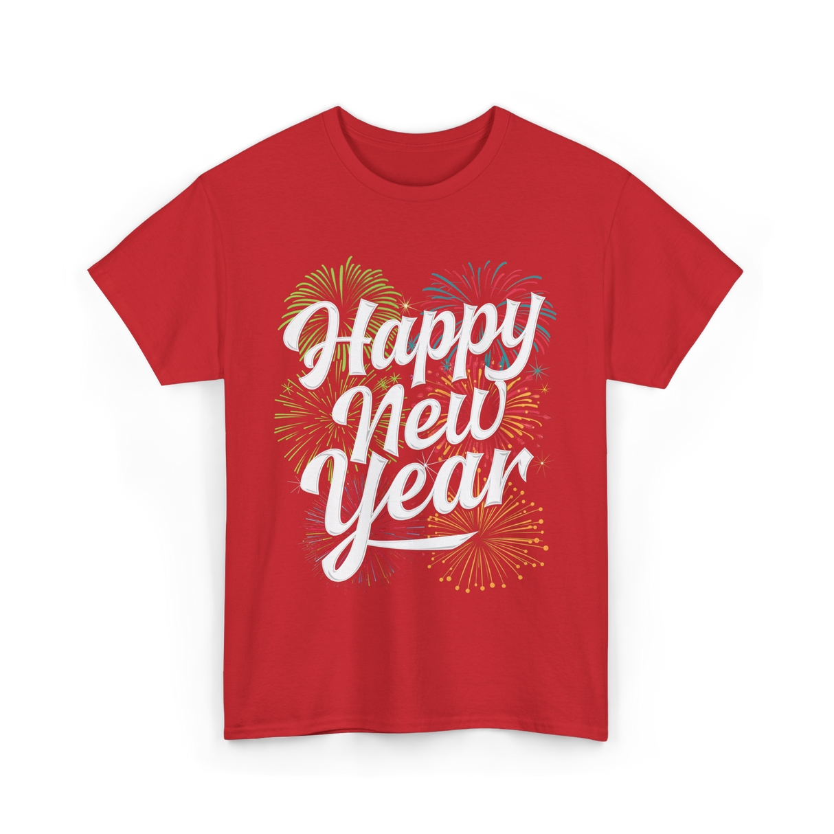 Happy New Year Celebration T-Shirt - Red