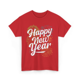 Happy New Year Celebration T-Shirt - Red