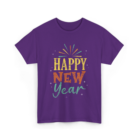 Happy New Year Celebration T-Shirt - Purple